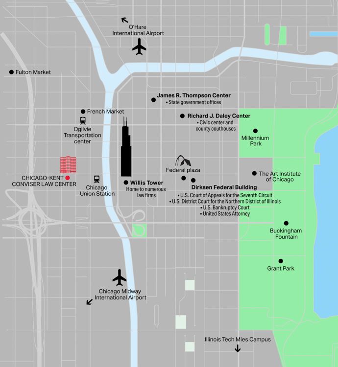 Chicago-Kent College of Law Map